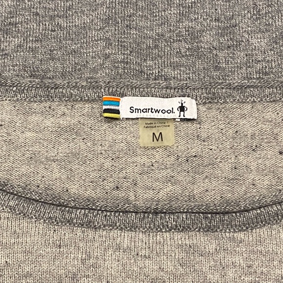 Smartwool Akamina Crew Neck Sweater Gray Pocket Knit Causal in perfect condition - Picture 6 of 11